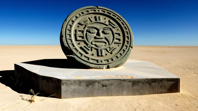 Aztec Sun Stone Monument — Aztek gunes tasi 4K wallpaper