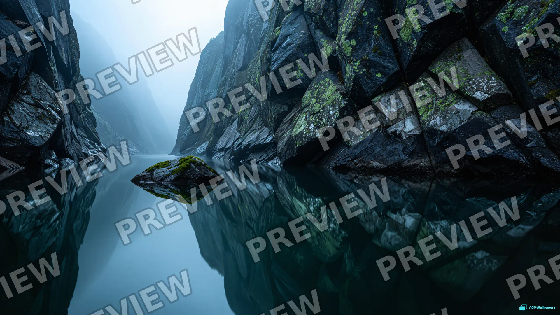 Canyon Mirror Reflection — Stone & water 4K wallpaper