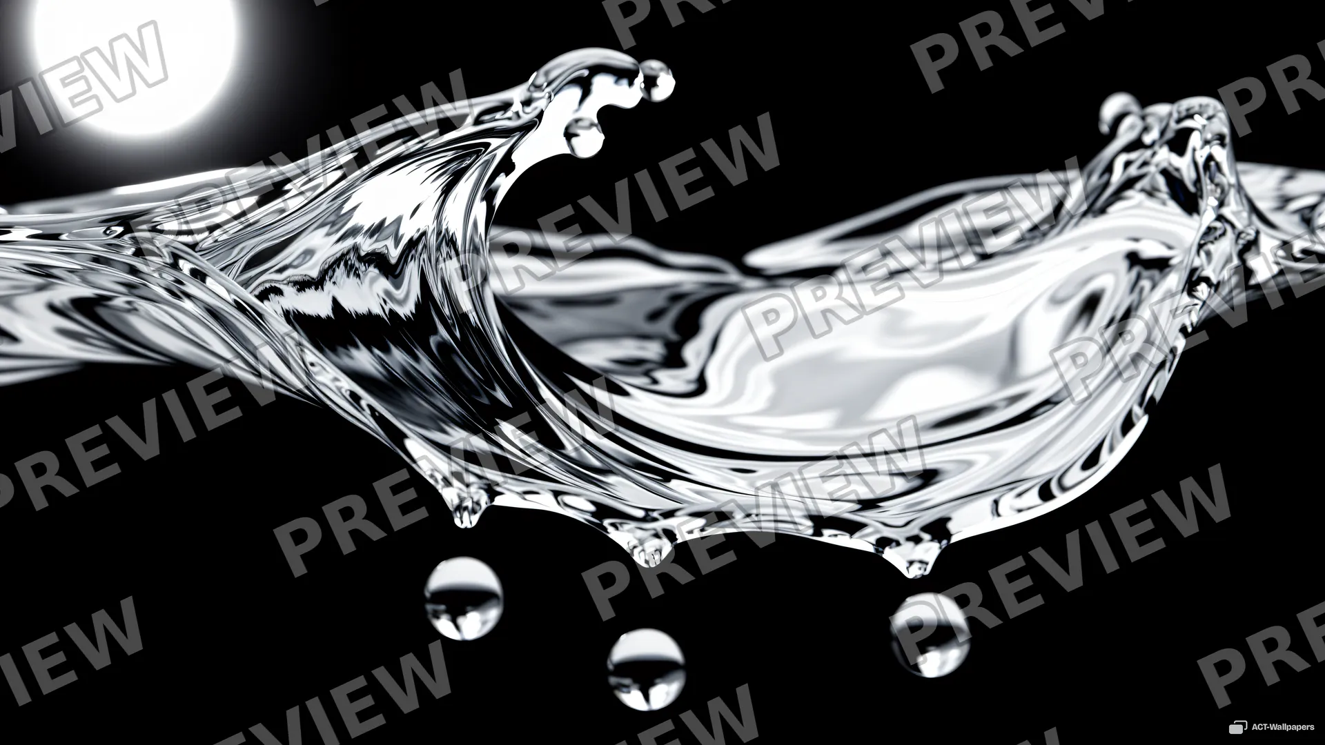 Frozen Silver Curl — Chrome casting 4K wallpaper