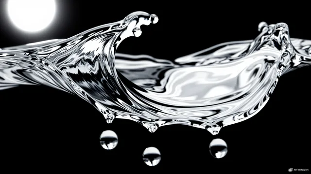 Frozen Silver Curl — Chrome casting 4K wallpaper