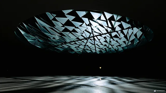 Shattered Skylight Caustics — Shattered glass 4K wallpaper