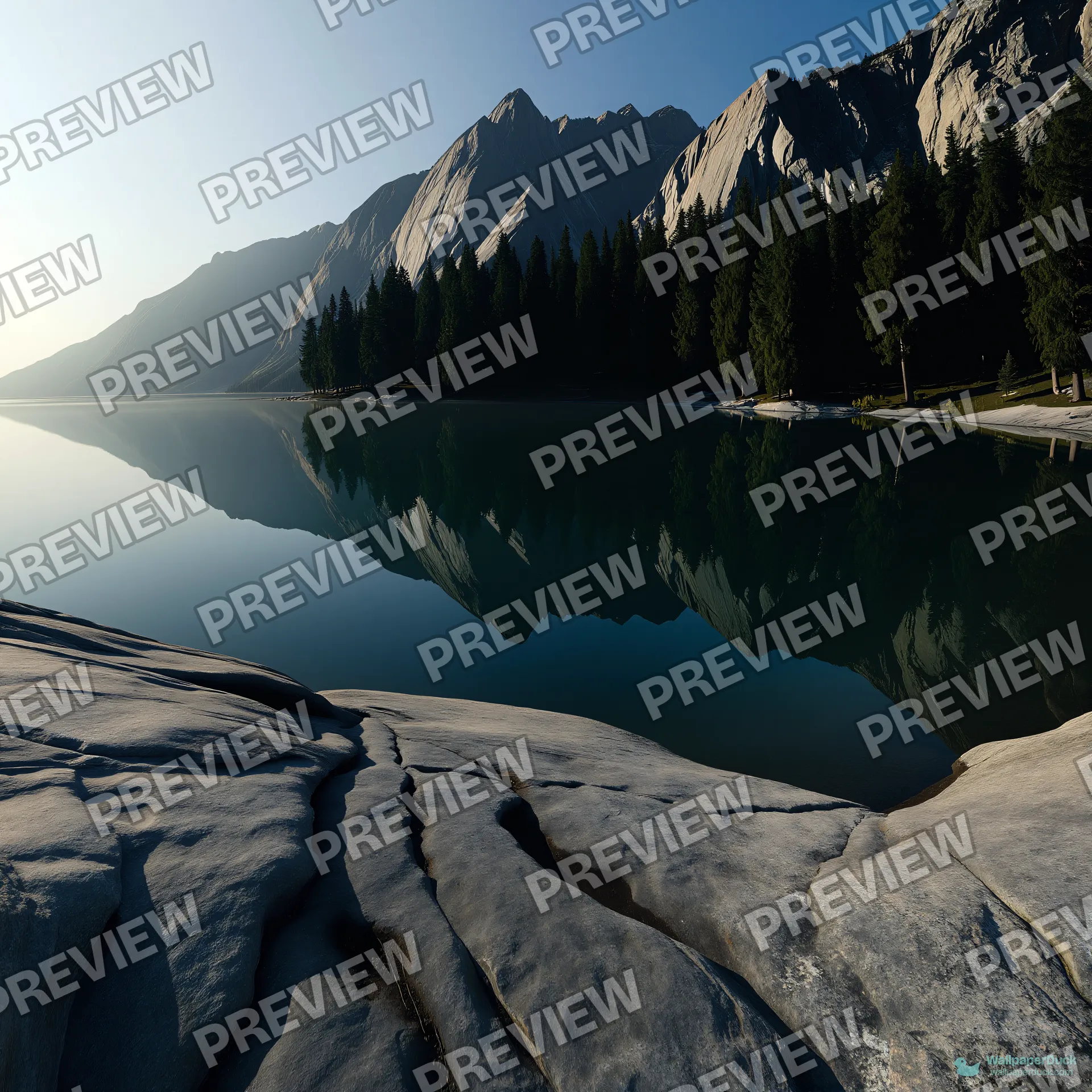 Alpine Lake Basalt Reflection — Nature landscapes 4K wallpaper