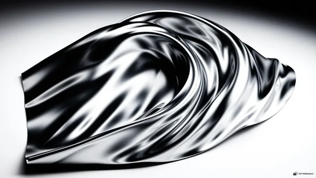 Chrome Tension Curve — Chrome texture 4K wallpaper