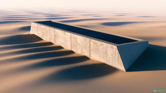 Desert Slab Complex — Desert concrete 4K wallpaper