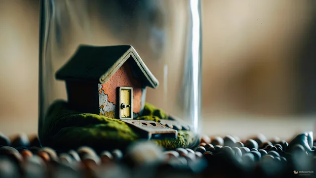 Jarred Miniature House — Miniature worlds 4K wallpaper