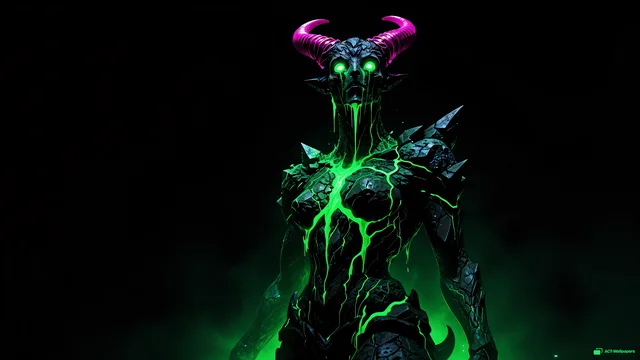 Basalt Nightmare Tower — Neon nightmare 4K wallpaper