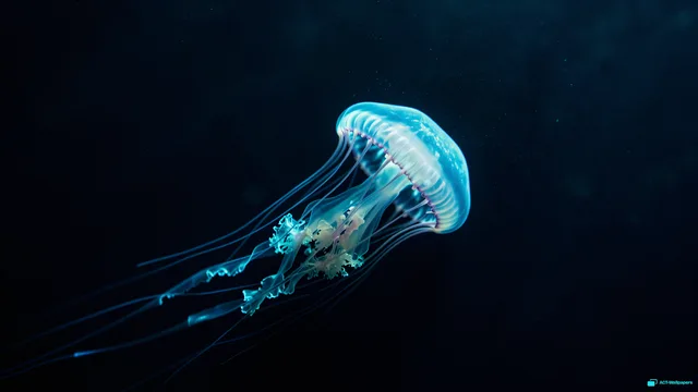 Abyssal Drift — Bioluminescence 4K wallpaper