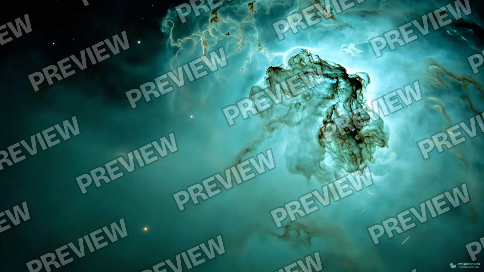 Cool Teal Reflection Cloud — Cosmic & astrophotography 4K wallpaper