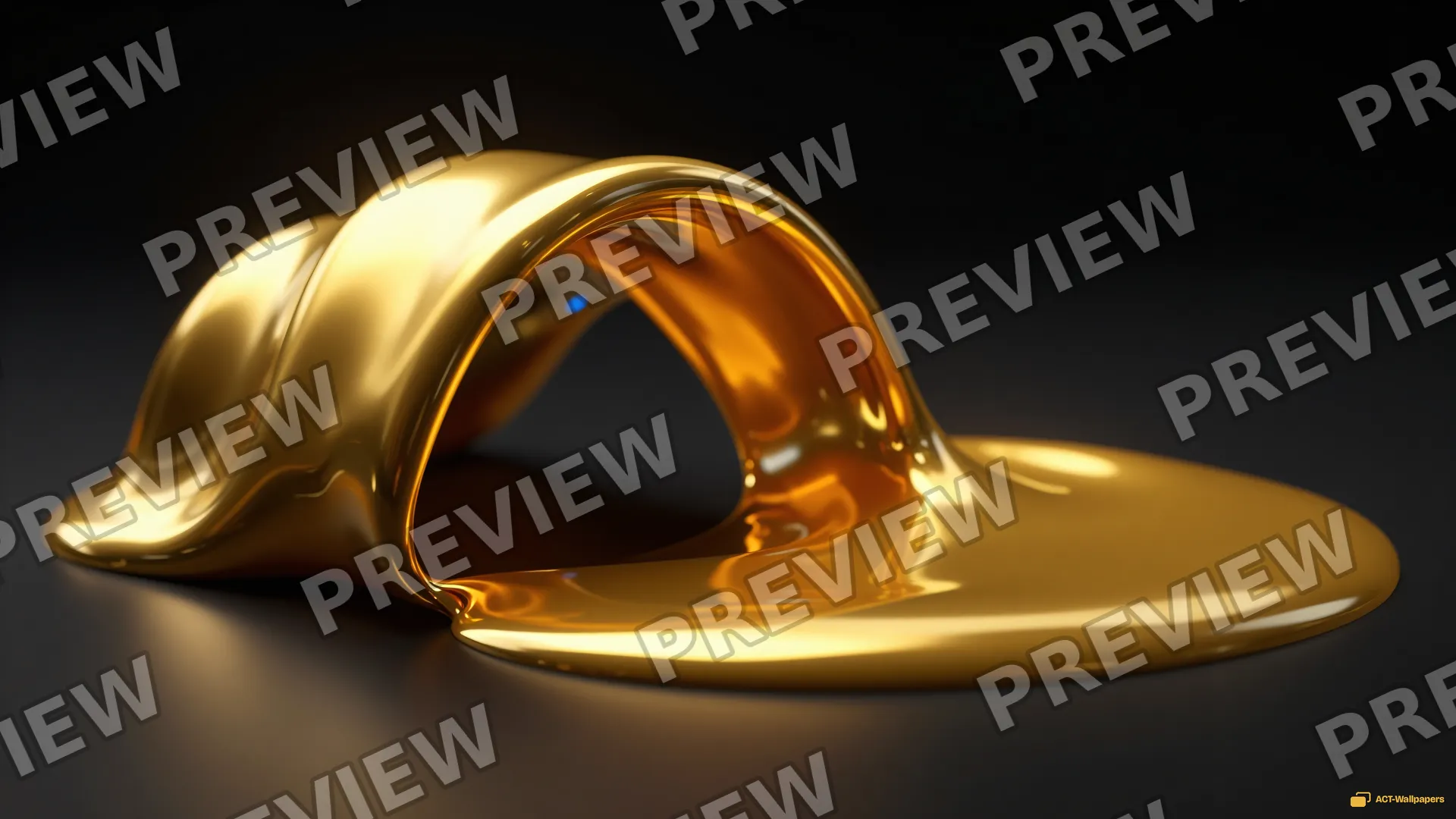 Molten Gold Fold — Chrome casting 4K wallpaper