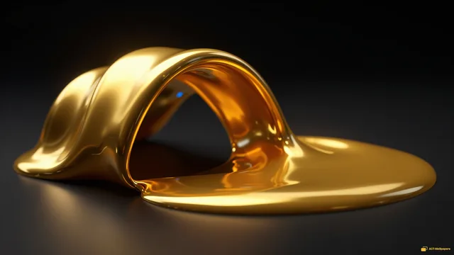 Molten Gold Fold — Chrome casting 4K wallpaper