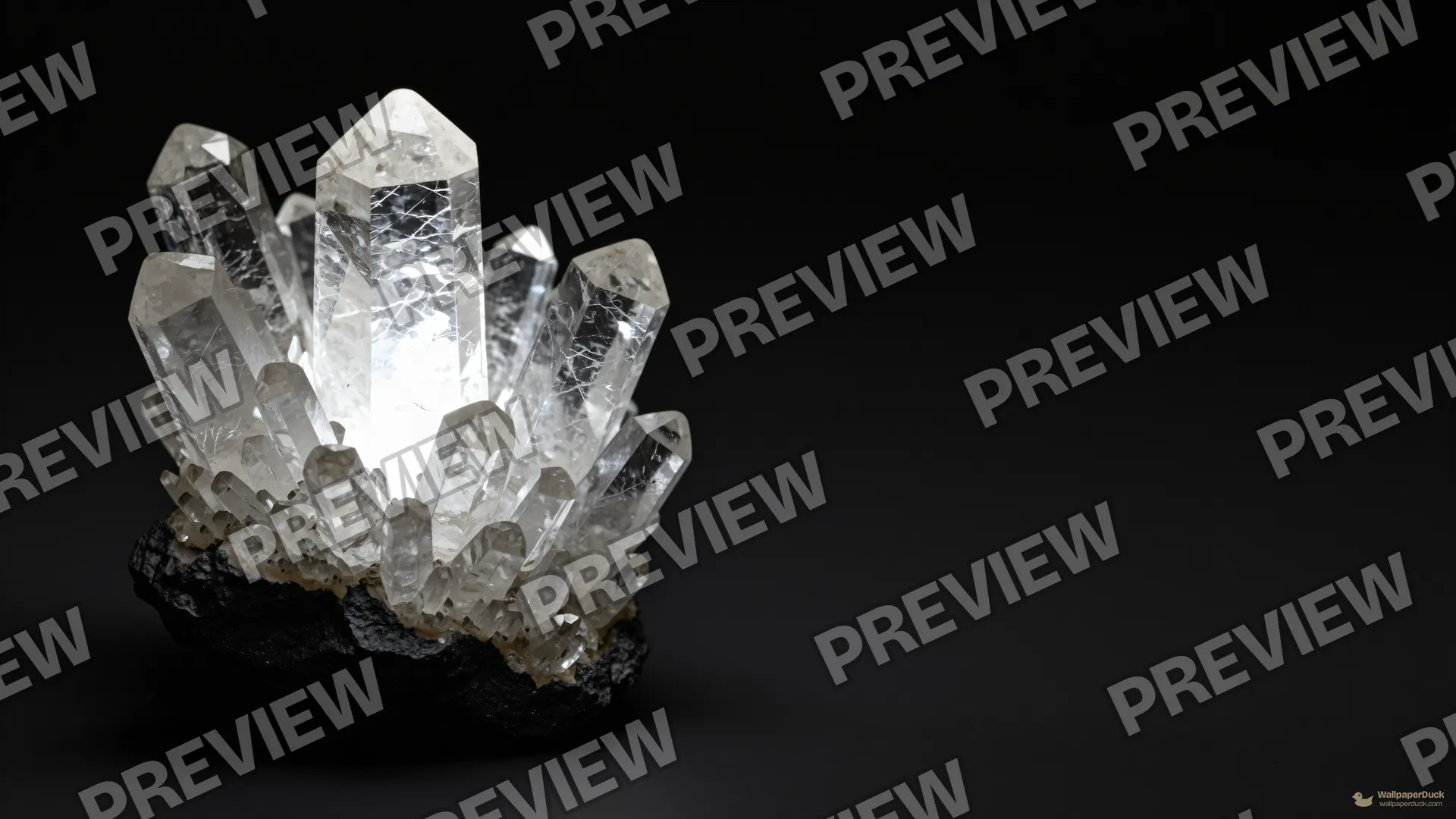 Basalt Quartz Transmission — Crystals & minerals 4K wallpaper