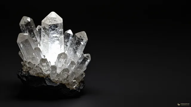 Basalt Quartz Transmission — Crystals & minerals 4K wallpaper