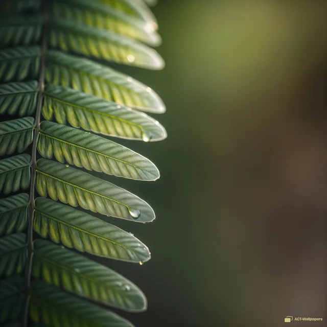 Fern Vein Backlight — Botanical macro 4K wallpaper
