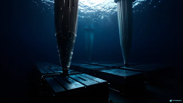 Fiber-Optic Cavern Mainframe — Underwater 4K wallpaper