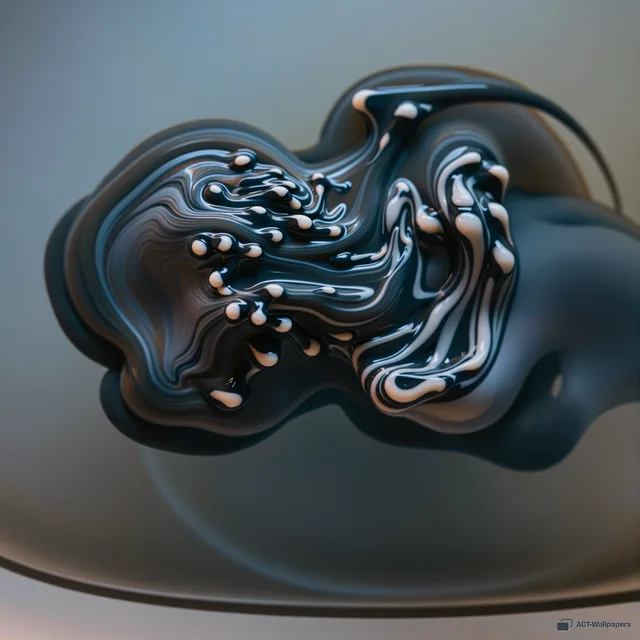 Marbled Ink Dispersion — Abstract fluid 4K wallpaper