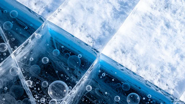 Glacial Ice Lattice Macro — Ice macro 4K wallpaper