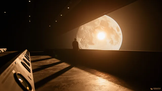 Eclipse Control Room — Sci-fi interiors 4K wallpaper