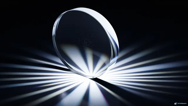 Curved Optical Refraction — Glass & light 4K wallpaper