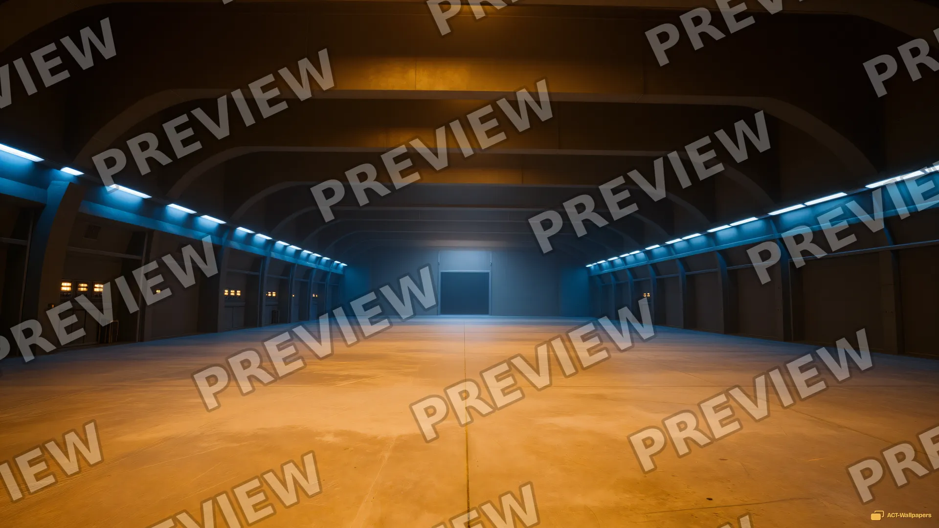Hangar Bay Perspective — Sci-fi interiors 4K wallpaper