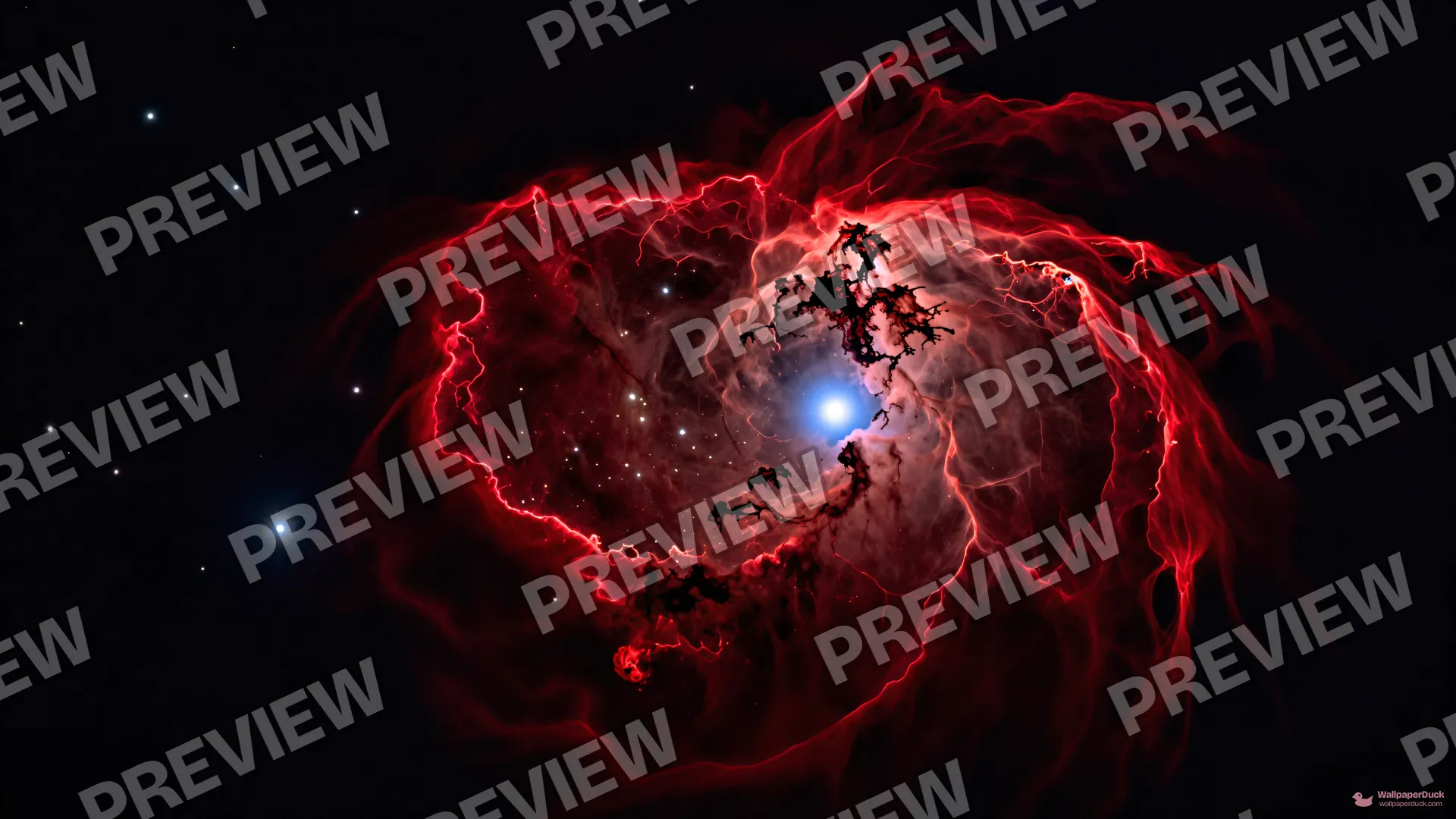 Cracked Crimson Shell — Cosmic & astrophotography 4K wallpaper