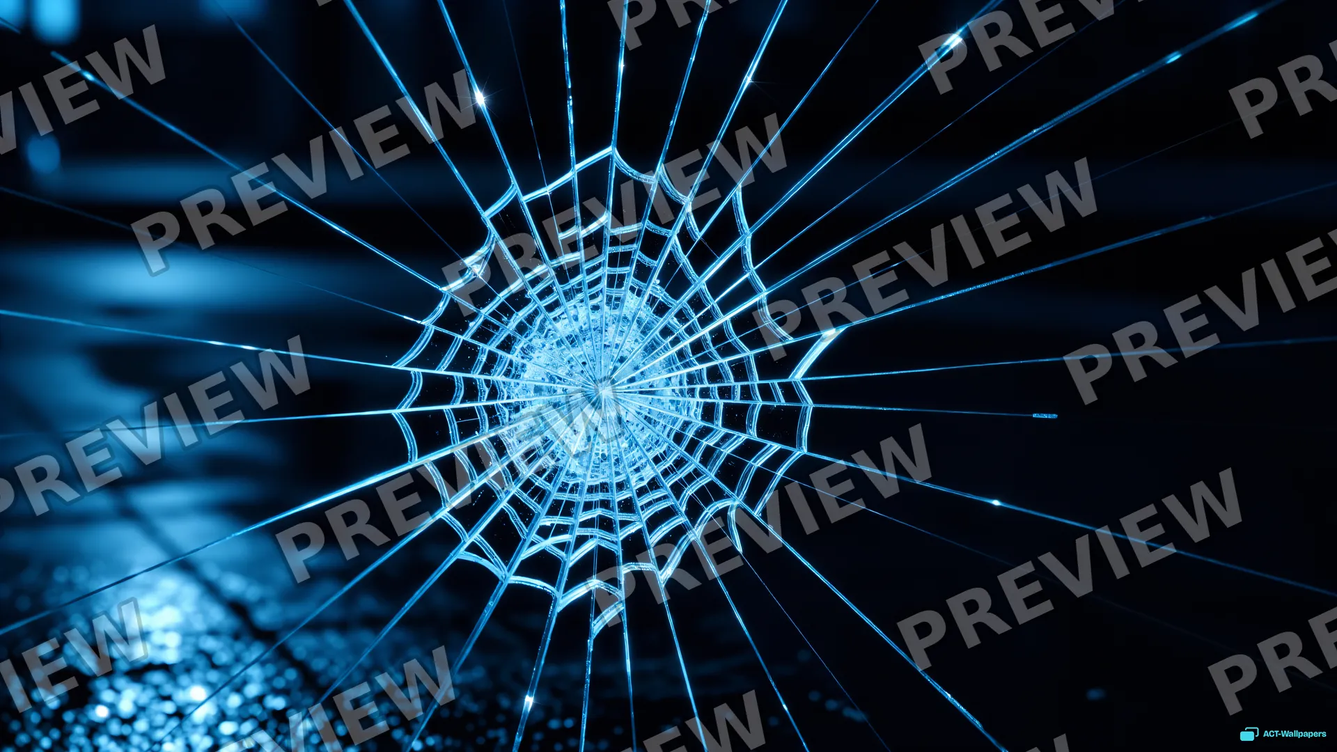 Macro Impact Point — Shattered glass 4K wallpaper