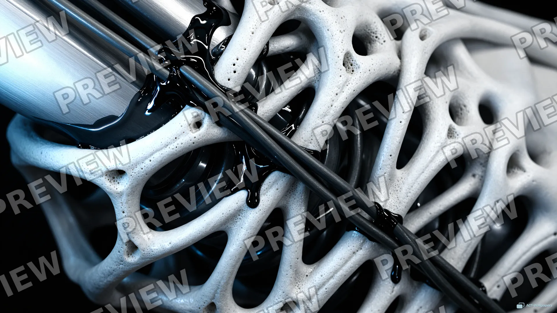 Calcified Steel Flank — Biomechanical 4K wallpaper