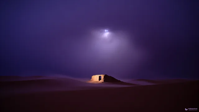 Sandstorm Vortex Ruin — Storm atmosphere 4K wallpaper