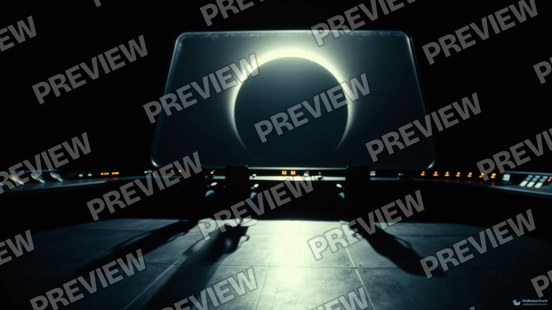 Eclipse Control Void — Sci-fi interiors 4K wallpaper
