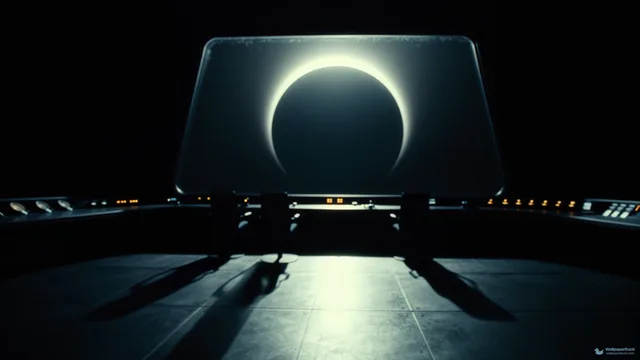 Eclipse Control Void — Sci-fi interiors 4K wallpaper