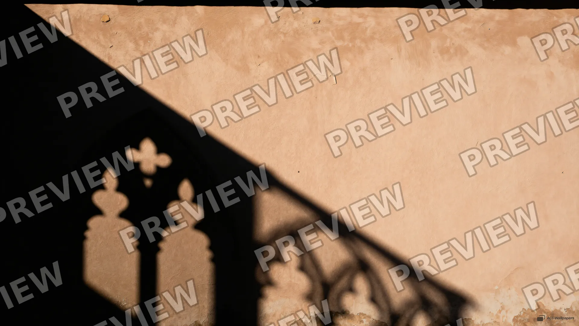 Geometric Shadow on Plaster — Shadow play 4K wallpaper
