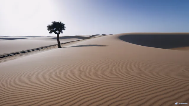 Sinuous Dune Horizon — Desert 4K wallpaper