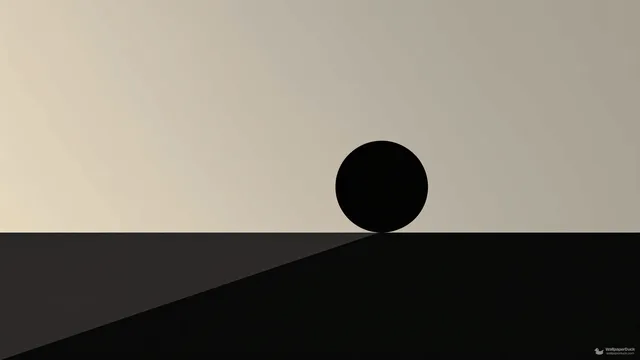Ominous Black Void — Minimal geometric 4K wallpaper