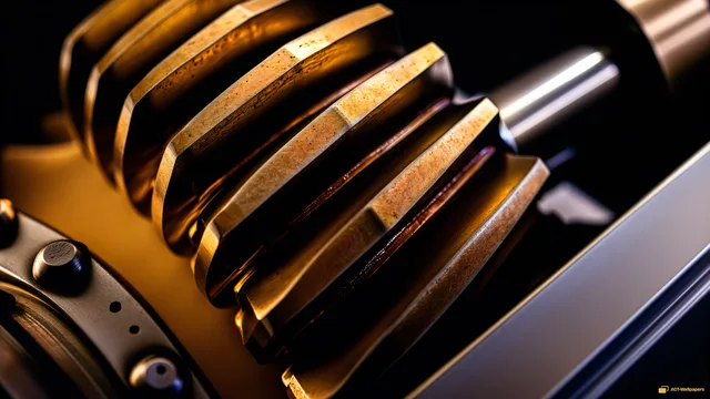 Brass Gear Macro — Macro mechanics 4K wallpaper