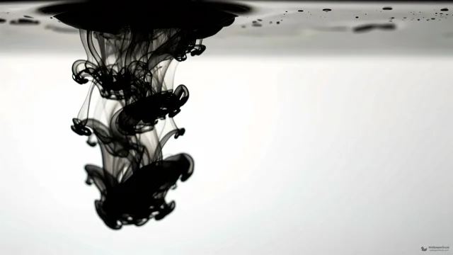 Ink Tendrils in Void — Layered silhouettes 4K wallpaper