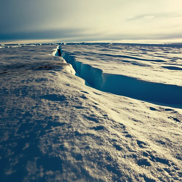 Glacial Fracture Study — Polar ice 4K wallpaper