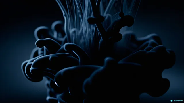 Viscous Ink Dispersion — Dark fluid 4K wallpaper