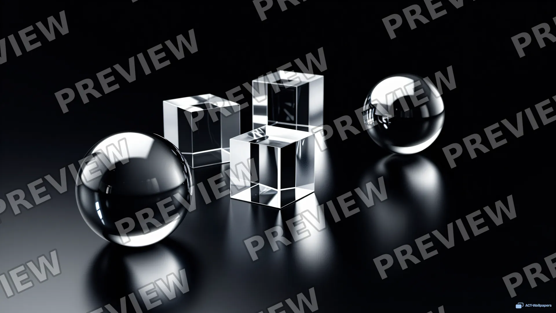 Chrome and Glass Still Life — Chrome & glass 4K wallpaper
