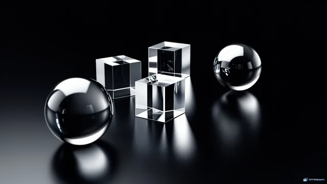Chrome and Glass Still Life — Chrome & glass 4K wallpaper