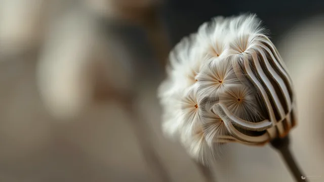 Milkweed Seed Cluster — Botanical macro 4K wallpaper