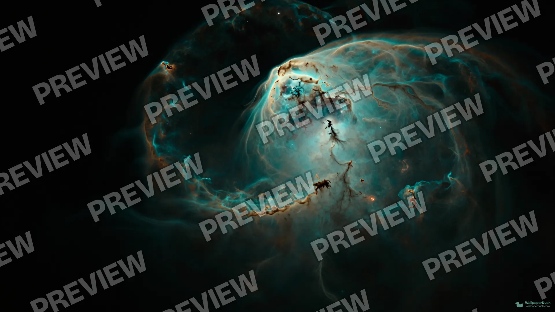 Teal Planetary Shell — Cosmic & astrophotography 4K wallpaper