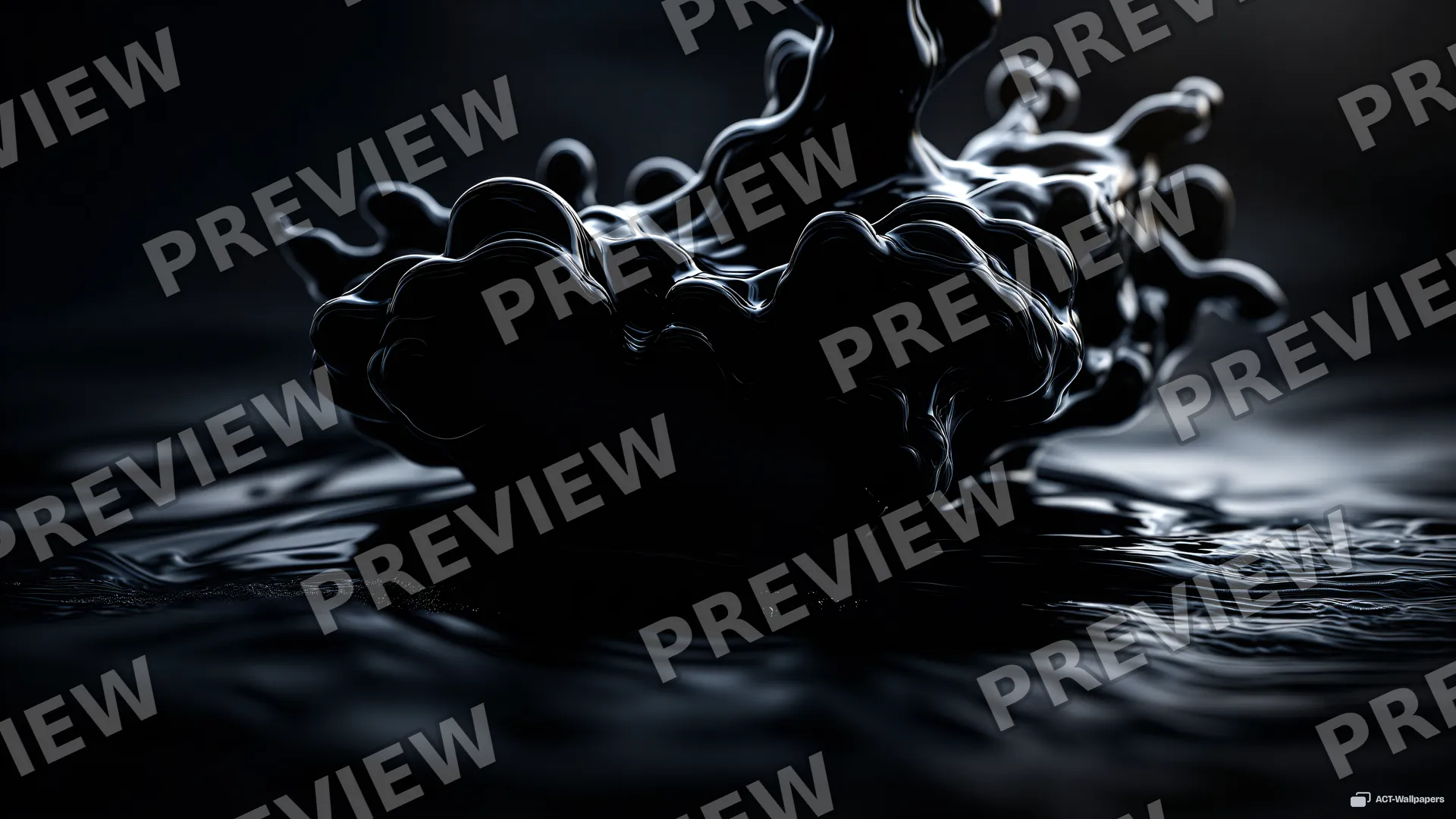 Black Oil Tendrils — Dark fluid 4K wallpaper