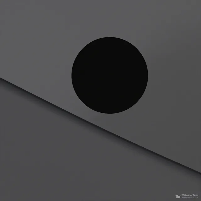 Charcoal Circle Offset — Minimal geometric 4K wallpaper