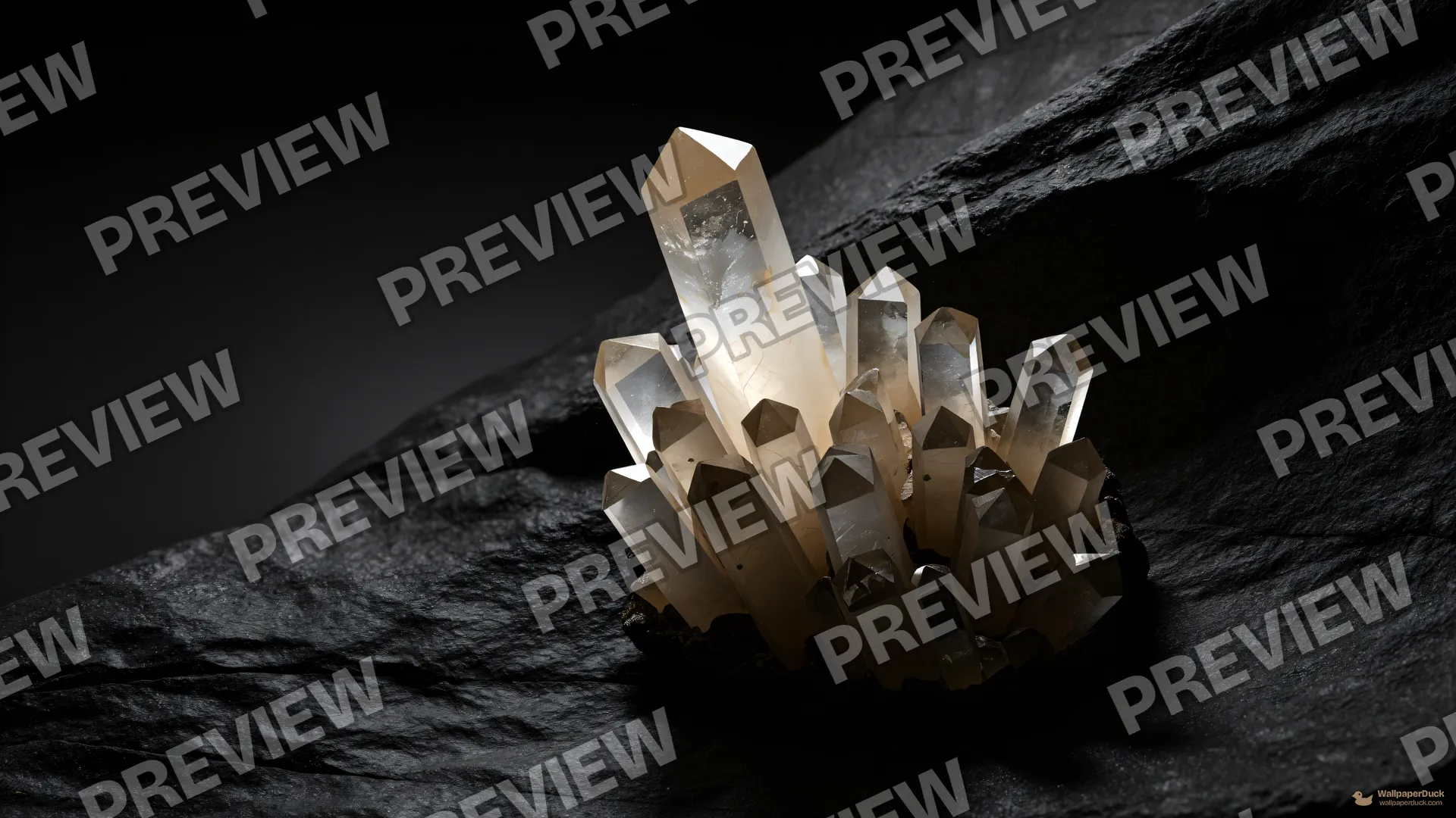 Smoky Quartz Basalt — Crystals & minerals 4K wallpaper