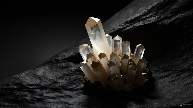 Smoky Quartz Basalt — Crystals & minerals 4K wallpaper