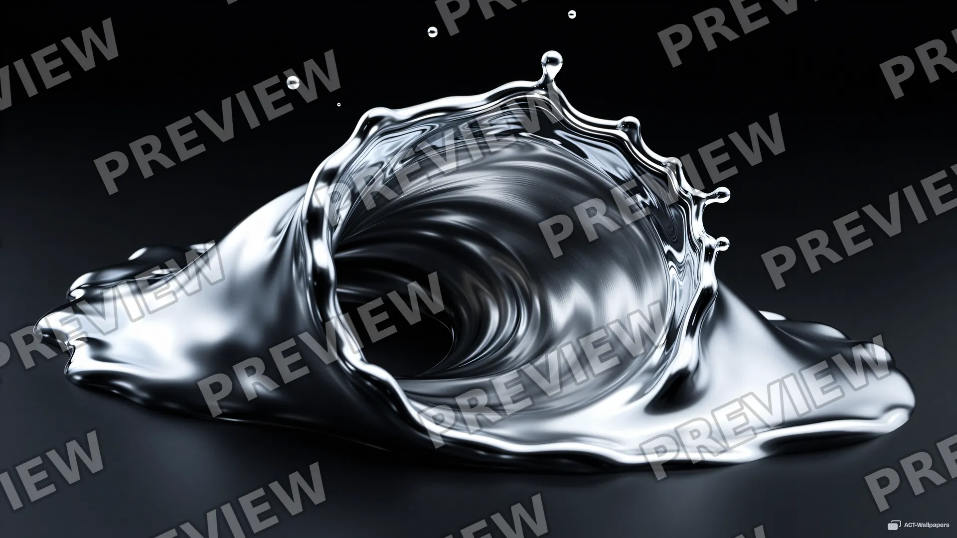 Silver Splash — Chrome casting 4K wallpaper