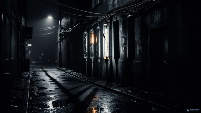 Dead Neon Alley — Cyberpunk city 4K wallpaper