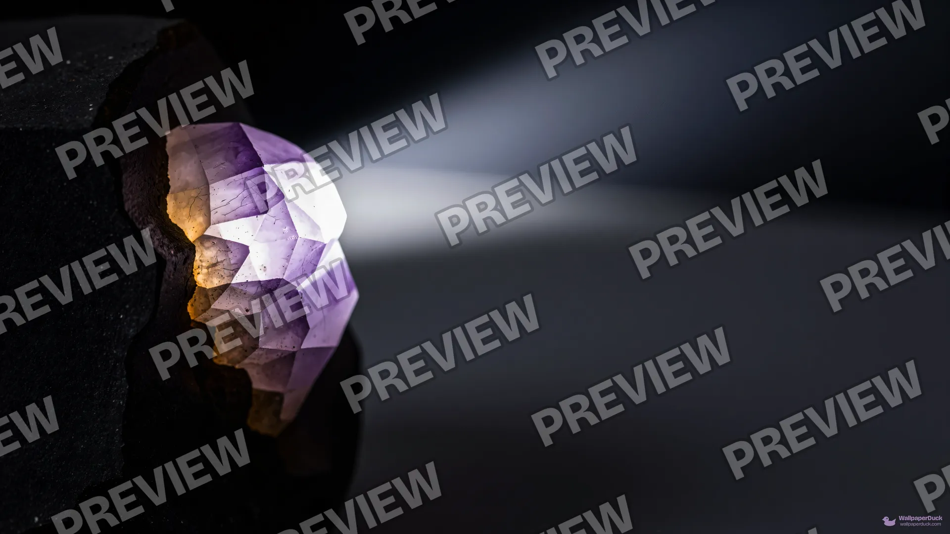 Amethyst Basalt Transmission — Crystals & minerals 4K wallpaper