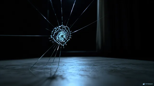 Upward Shatter View — Shattered glass 4K wallpaper