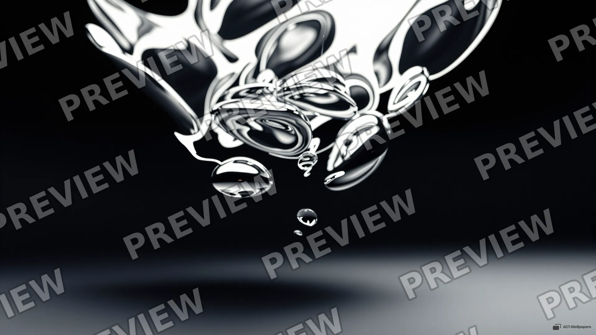 Chrome Droplet Suspension — Chrome casting 4K wallpaper
