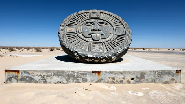 Aztec Sun Stone — Aztek gunes tasi 4K wallpaper
